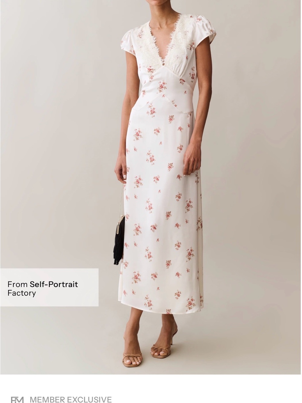 O.P.T Vintage Rose MIDI Dress - FEW MODA 100% Silk